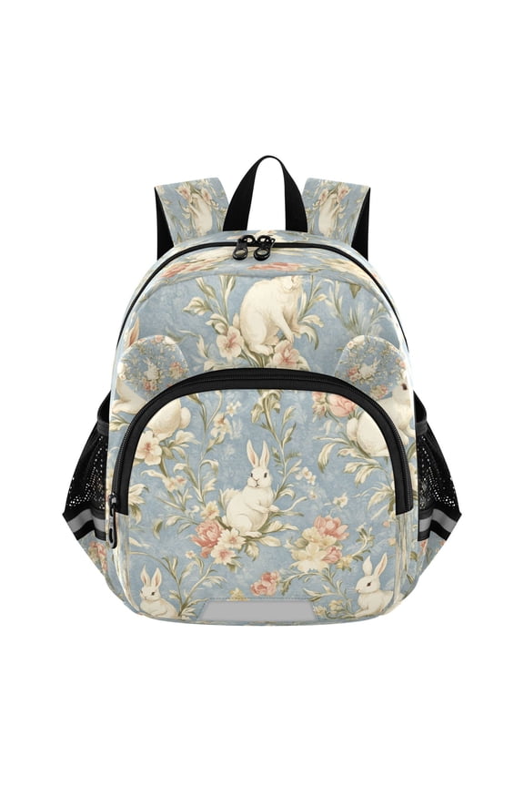 Backpack Lovely Bunny Garden Pattern Pattern Suitable Schoolbag