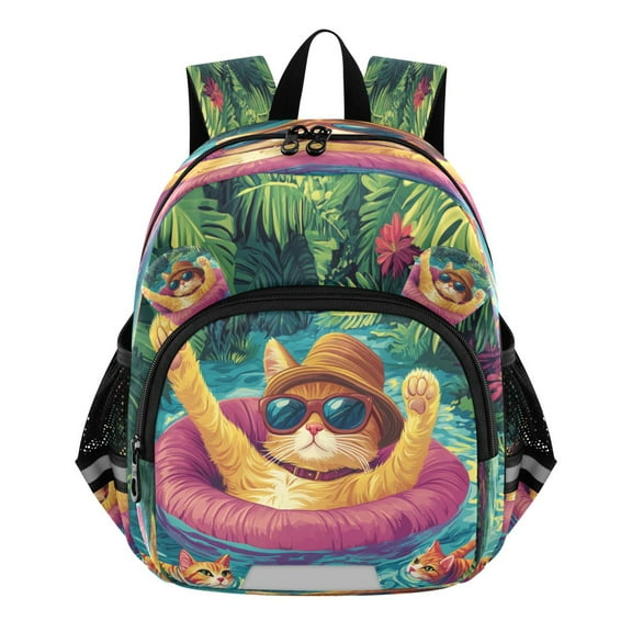 DIXRUYEE Backpack Lovely Chillin' Kitty Pattern Pattern Suitable Schoolbag