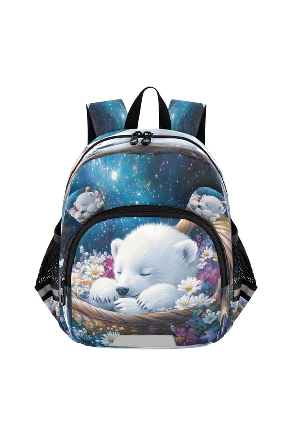 Backpack Lovely Dreamy Polar Bear Pattern Pattern Suitable Schoolbag
