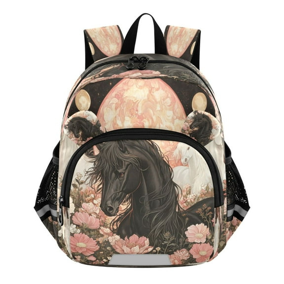 DIXRUYEE Backpack Lovely Equine Moonlight Pattern Pattern Suitable Schoolbag