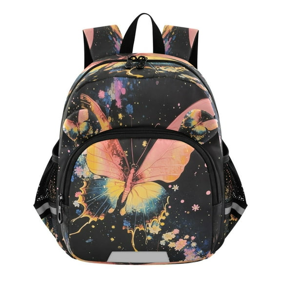 DIXRUYEE Backpack Lovely Floral Galaxy Butterfly Pattern Pattern Suitable Schoolbag