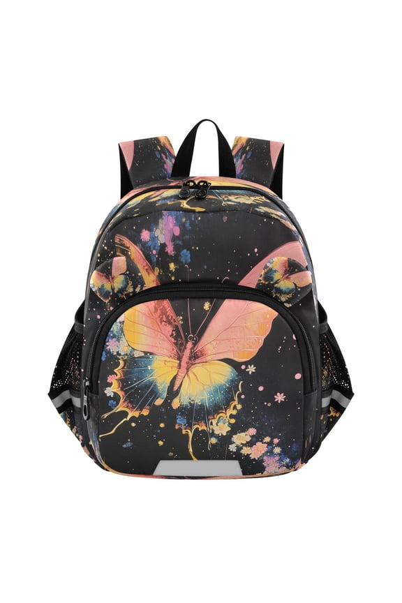 Backpack Lovely Floral Galaxy Butterfly Pattern Pattern Suitable Schoolbag