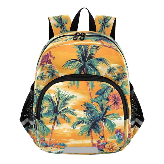 DIXRUYEE Backpack Lovely Floral Haven by The Shore Pattern Pattern Suitable Schoolbag