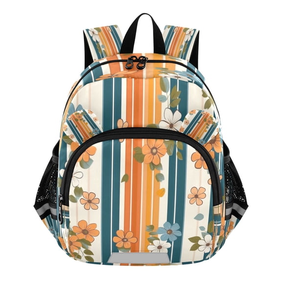 DIXRUYEE Backpack Lovely Floral Stripes Pattern Pattern Suitable Schoolbag