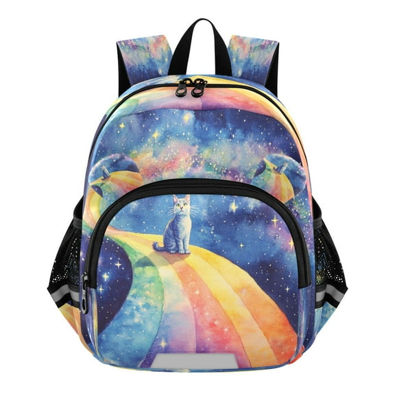 DIXRUYEE Backpack Lovely Galactic Cat Journey Pattern Pattern Suitable Schoolbag