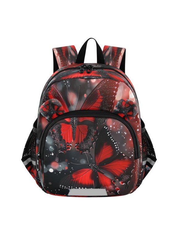 Backpack Lovely Midnight Flames Pattern Pattern Suitable Schoolbag
