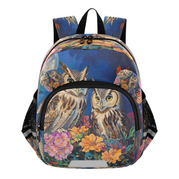DIXRUYEE Backpack Lovely Moonlit Owl Duo Pattern Pattern Suitable Schoolbag