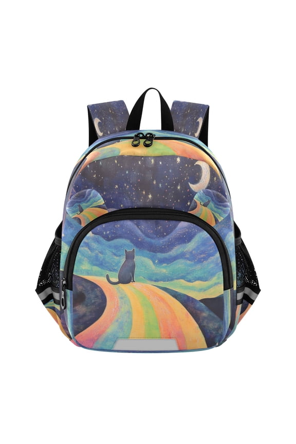Backpack Lovely Moonlit Rainbow Journey Pattern Pattern Suitable Schoolbag