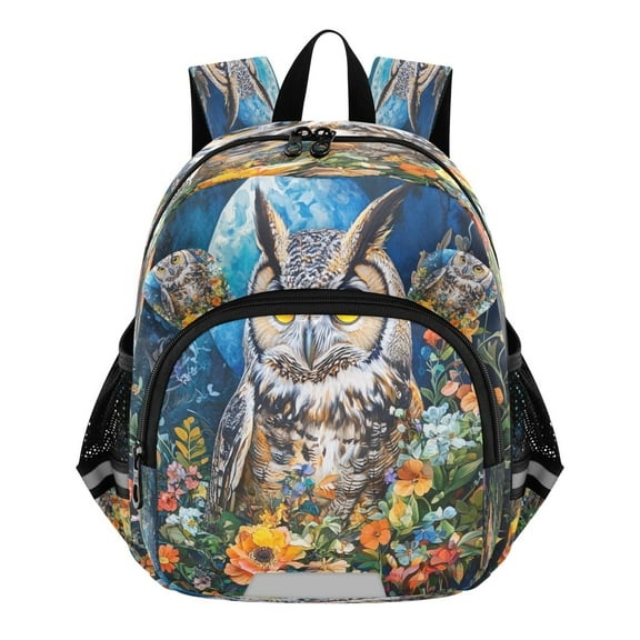 DIXRUYEE Backpack Lovely Owl Of The Night Pattern Pattern Suitable Schoolbag