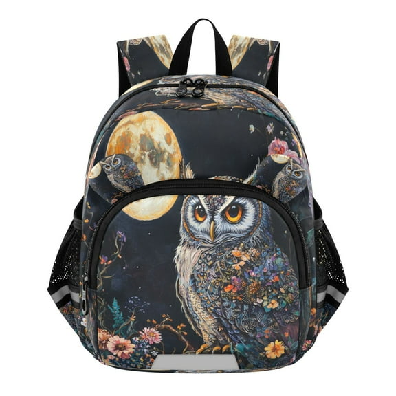 DIXRUYEE Backpack Lovely Owl under The Moonlight Pattern Pattern Suitable Schoolbag