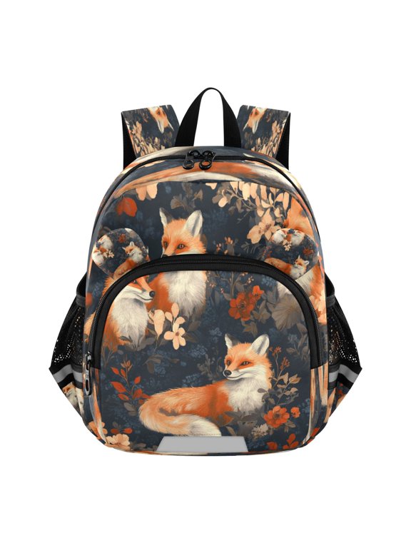 Backpack Lovely Playful Foxes Pattern Pattern Suitable Schoolbag