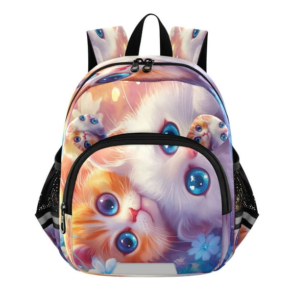 DIXRUYEE Backpack Lovely Playful Paws and Whiskers Pattern Pattern Suitable Schoolbag