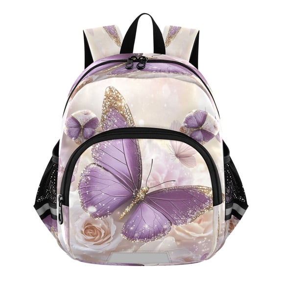 DIXRUYEE Backpack Lovely Purple Butterfly Pattern Pattern Suitable Schoolbag