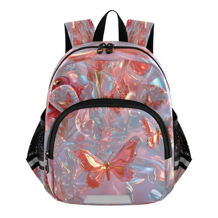DIXRUYEE Backpack Lovely Roses and Butterflie Pattern Pattern Suitable Schoolbag