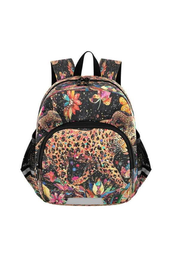 Backpack Lovely Sparkling Leopard Pattern Pattern Suitable Schoolbag