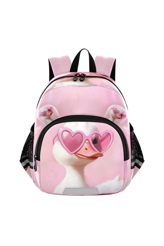 Backpack Lovely Stylish Duckling in Love Pattern Pattern Suitable Schoolbag