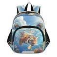 thumbnail image 1 of DIXRUYEE Backpack Lovely Tiger’s Floral Splash Pattern Pattern Suitable Schoolbag, 1 of 7