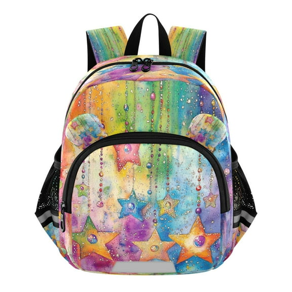 DIXRUYEE Backpack Lovely Twinkling Starry Spectrum Pattern Pattern Suitable Schoolbag