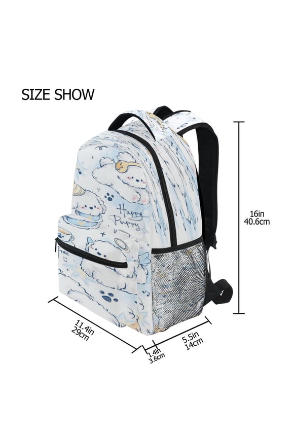 Backpack Schoolbag Angel Pup Cloud Fantasy Pattern 15L/18L 2-SIZE
