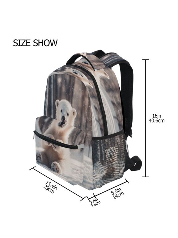 Backpack Schoolbag Arctic Cuddle Pattern 15L/18L 2-SIZE