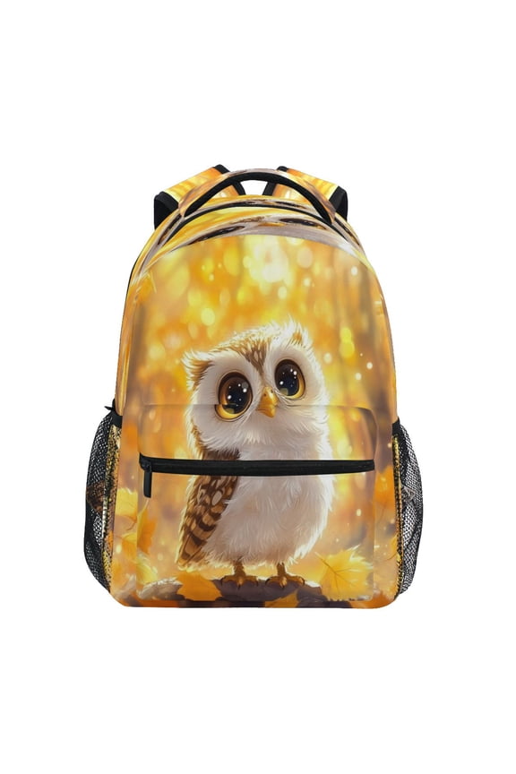 Backpack Schoolbag Autumn’s Wise Little Owl Pattern 15L/18L 2-SIZE