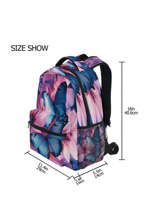Backpack Schoolbag Azure Dance Pattern 15L/18L 2-SIZE