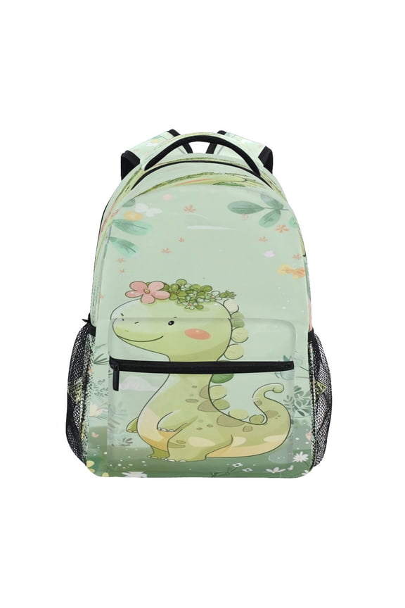Backpack Schoolbag Blossom Green Dino Pattern 15L/18L 2-SIZE