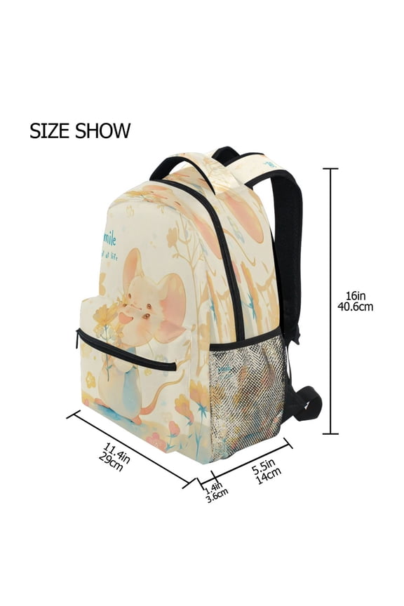 Backpack Schoolbag Blossom Mouse’s Smile Pattern 15L/18L 2-SIZE