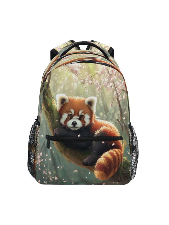 Backpack Schoolbag Blossoming Red Panda Pattern 15L/18L 2-SIZE