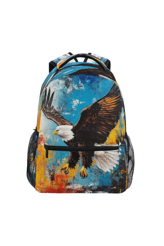 Backpack Schoolbag Eagles in Flight Pattern 15L/18L 2-SIZE