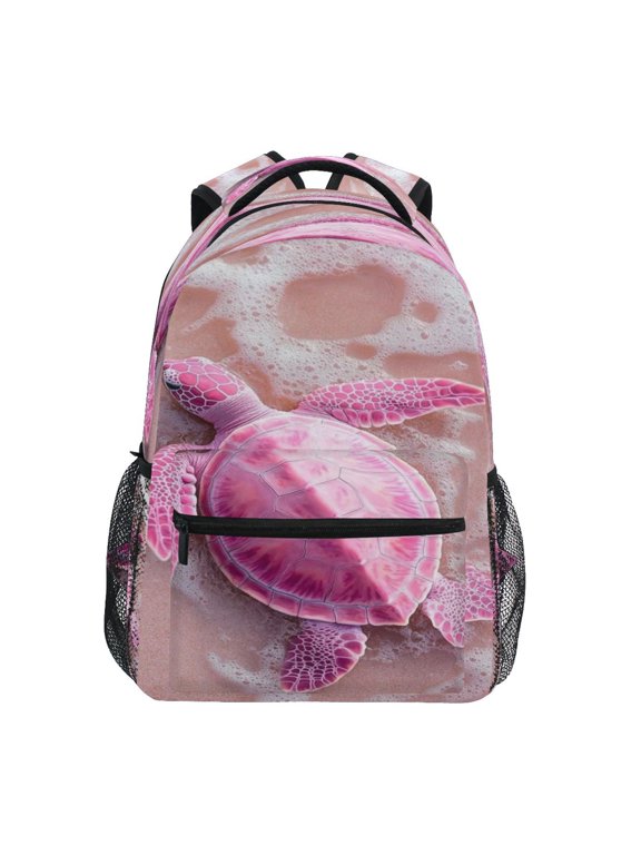 Backpack Schoolbag Blush Turtle Pattern 15L/18L 2-SIZE