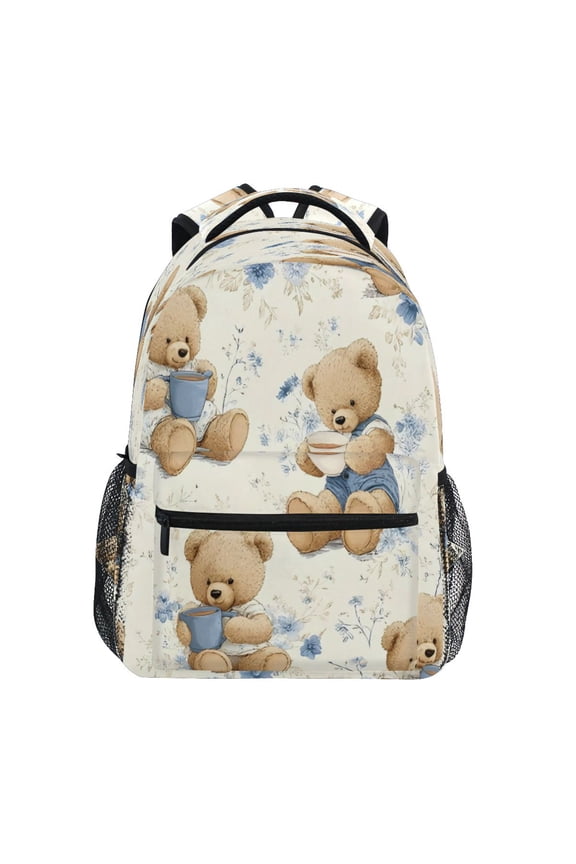 Backpack Schoolbag Book-toting Bears Pattern 15L/18L 2-SIZE