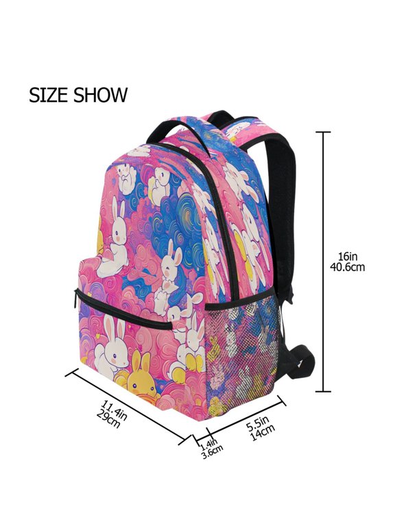 Backpack Schoolbag Bunny Cloud Dreams Pattern 15L/18L 2-SIZE