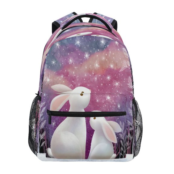 DIXRUYEE Backpack Schoolbag Bunny Duet Pattern 15L/18L 2-SIZE