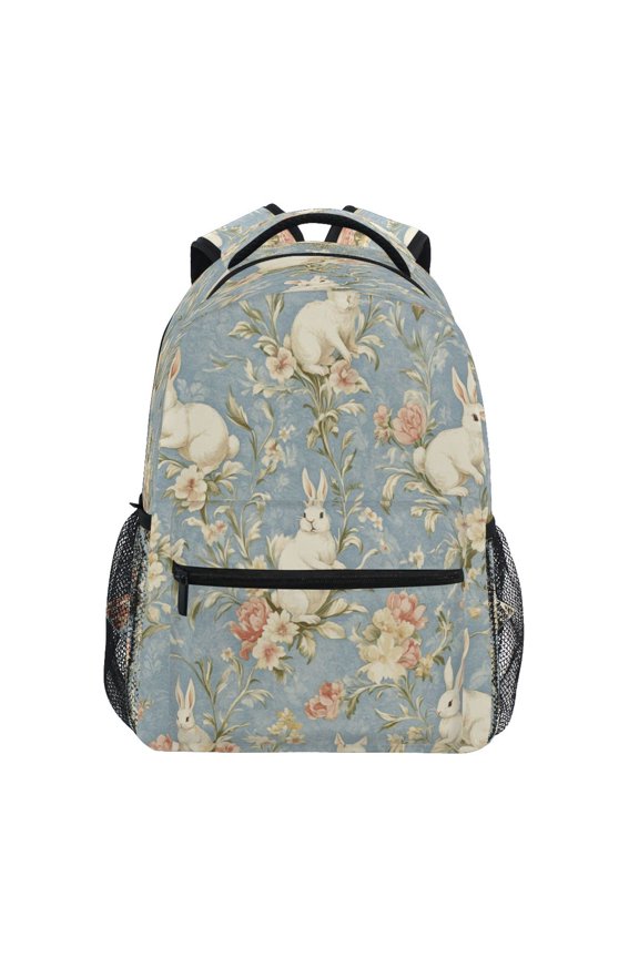 Backpack Schoolbag Bunny Garden Pattern 15L/18L 2-SIZE