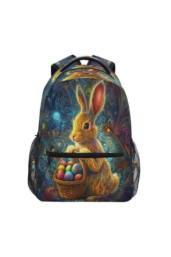 Backpack Schoolbag Bunny with Eggs Pattern 15L/18L 2-SIZE