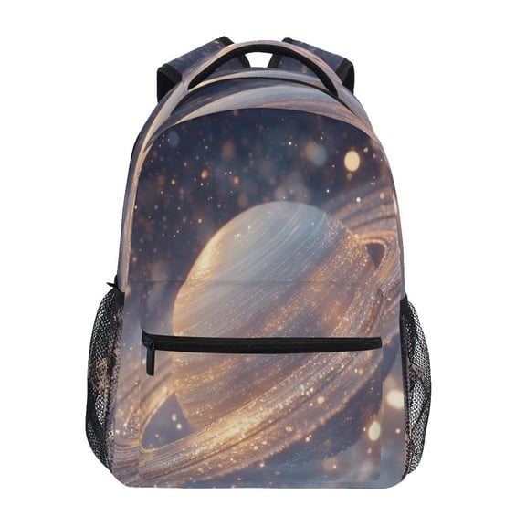 DIXRUYEE Backpack Schoolbag Saturn's Glow Pattern 15L/18L 2-SIZE