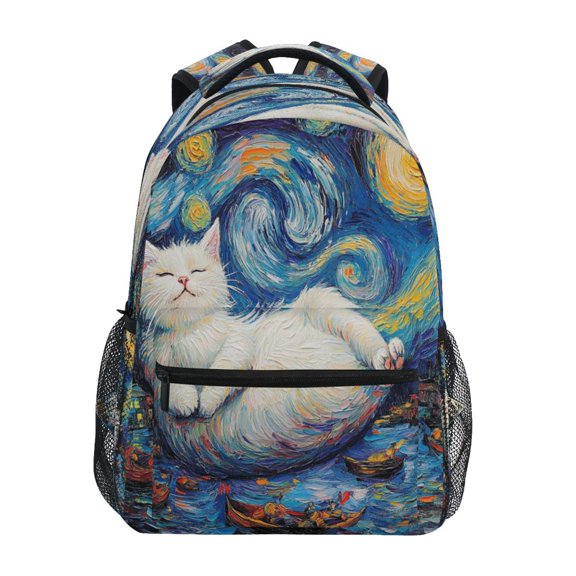 DIXRUYEE Backpack Schoolbag Celestial Catnap Pattern 15L/18L 2-SIZE