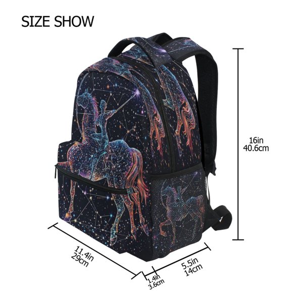 DIXRUYEE Backpack Schoolbag Celestial Archer Pattern 15L/18L 2-SIZE