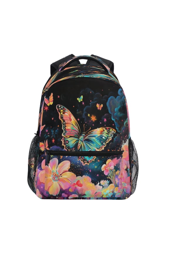 Backpack Schoolbag Celestial Butterfly Dance Pattern 15L/18L 2-SIZE