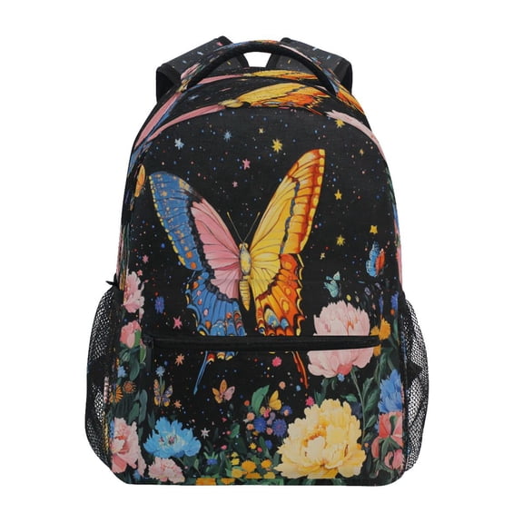 DIXRUYEE Backpack Schoolbag Celestial Garden Butterfly Pattern 15L/18L 2-SIZE