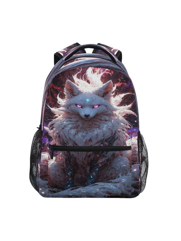 Backpack Schoolbag Celestial Glow Fox Pattern 15L/18L 2-SIZE