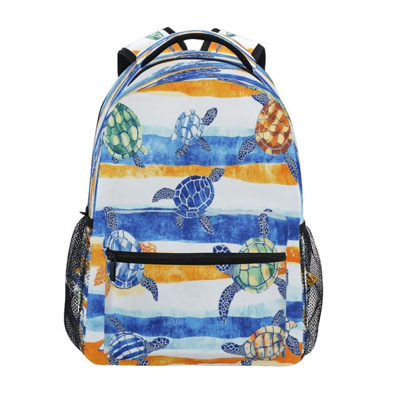 DIXRUYEE Backpack Schoolbag Turtle Parade Pattern 15L/18L 2-SIZE
