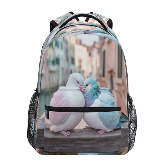 DIXRUYEE Backpack Schoolbag Charming Doves Pattern 15L/18L 2-SIZE