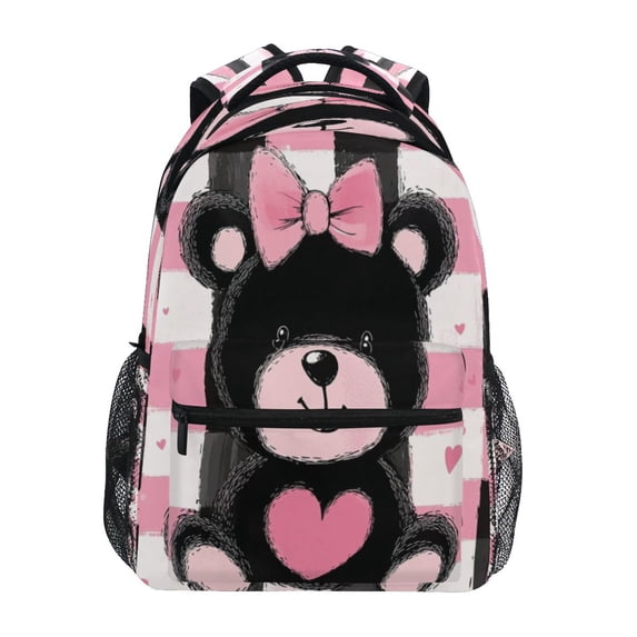 DIXRUYEE Backpack Schoolbag Charming Heart Bear Pattern 15L/18L 2-SIZE