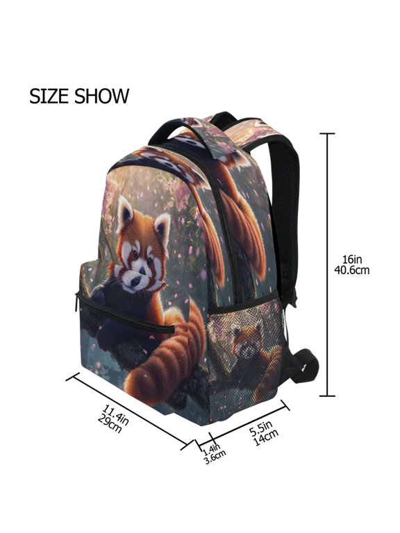 Backpack Schoolbag Charming Red Panda Pattern 15L/18L 2-SIZE