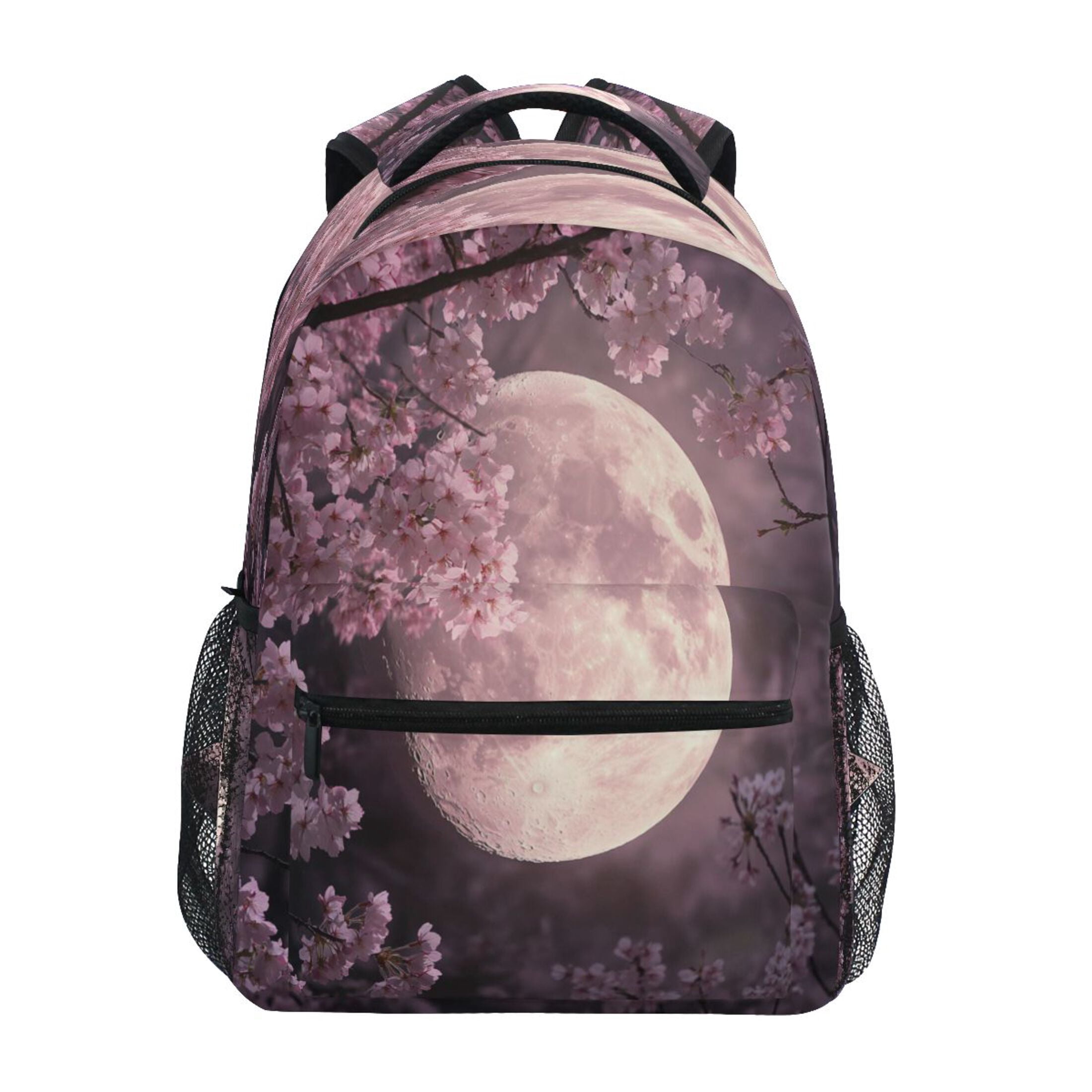 DIXRUYEE Backpack Schoolbag Cherry Blossom Moon Glow Pattern 15L/18L 2 ...