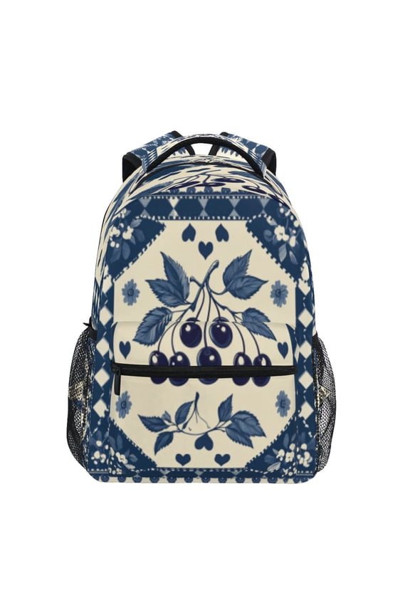 Backpack Schoolbag Cherry Blossom Quilt Pattern Pattern 15L/18L 2-SIZE