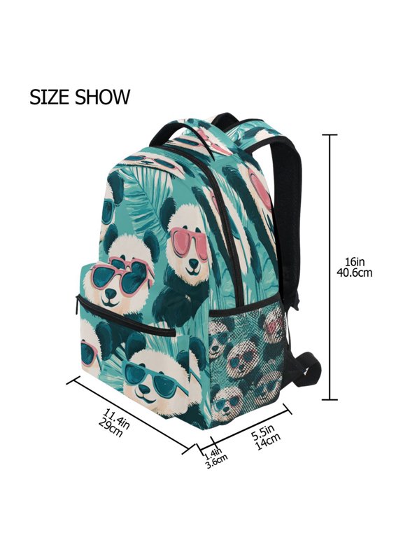 Backpack Schoolbag Chillin' Pandas in Shades Pattern 15L/18L 2-SIZE