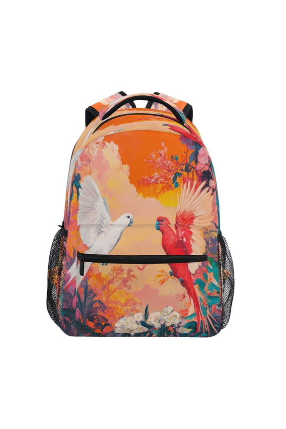 Backpack Schoolbag Floral Dance in The Sky Pattern 15L/18L 2-SIZE